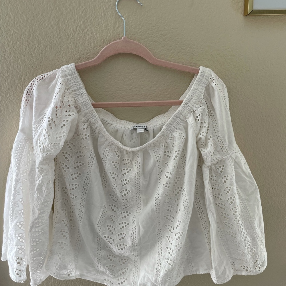 Size small express off the shoulder top